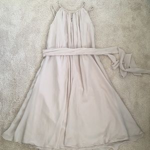 Cream beaded flowy dress | Size 4